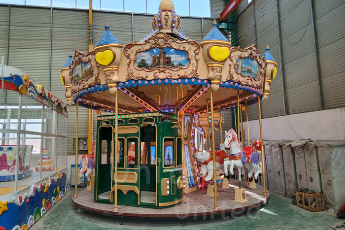 12 Seats Upper Driven Electric Carousel Indoor Park Rides for Sale