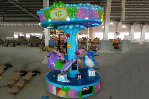 3 Seats Ocean Themed Carousel Horse