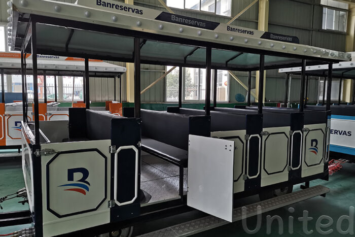 Custom Electric Trackless Scenic Train in Manufacturing