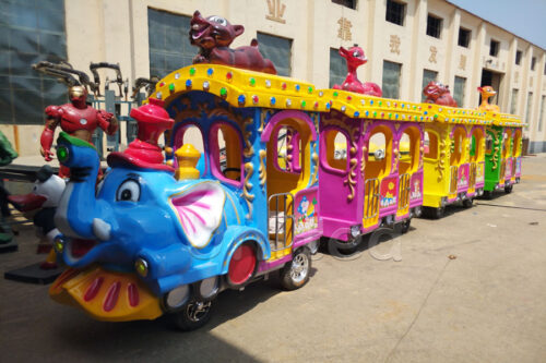 Elephant Themed Trackless Amusement Train for Sale