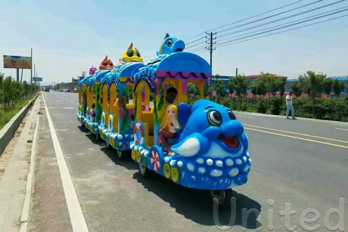 Ocean Themed Trackless Train Rides Rail Road for Sale