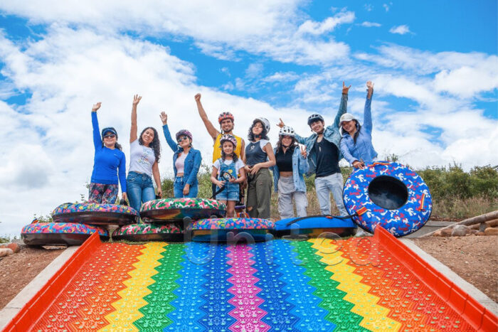 Rainbow Slide Rides Funfair