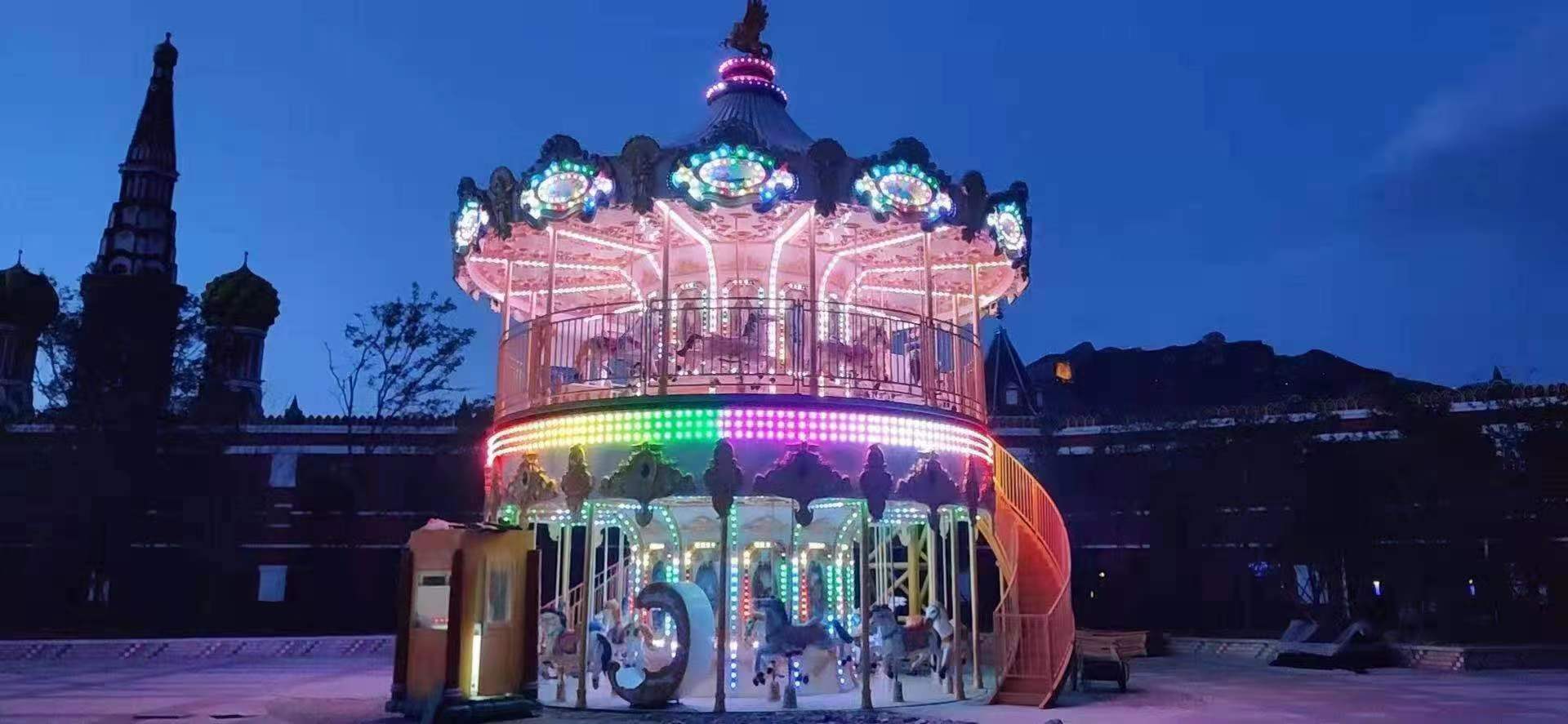 Double Deck Christmas Carousel for sale